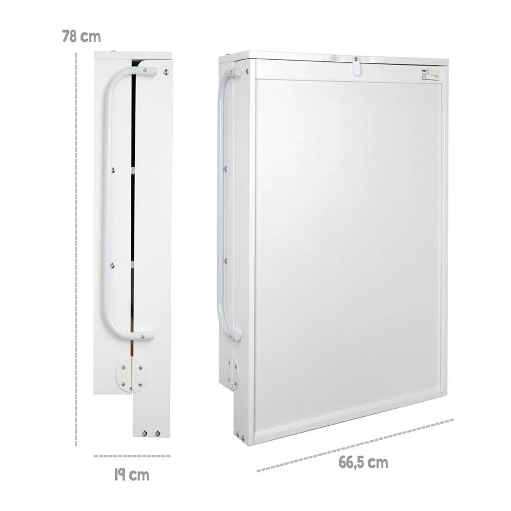 商品Roba-Kids|Wall Mounted Foldable Baby Changing Table with Changing Pad Shelves, Birth Up to 33 lbs,价格¥1117,第4张图片详细描述
