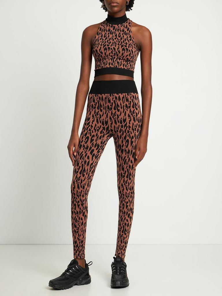 Leopard Print Stretch Tech Top商品第1张图片规格展示