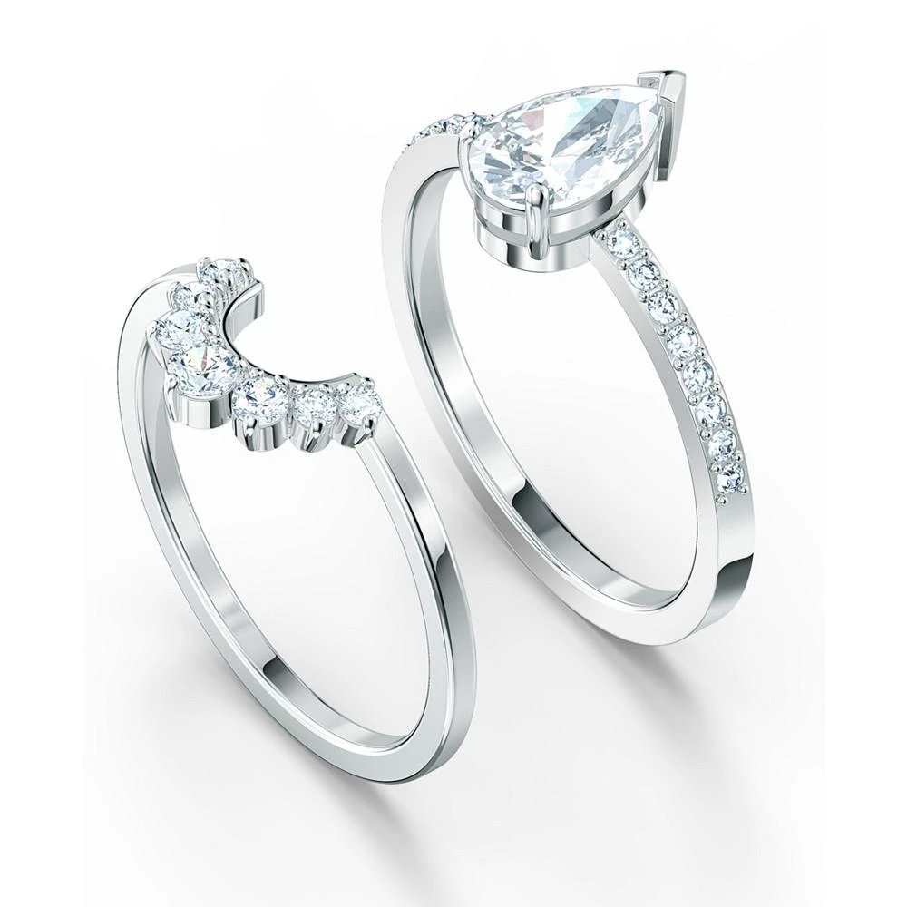 商品Swarovski|Silver-Tone 2-Pc. Set Crystal Rings,价格¥894,第3张图片详细描述