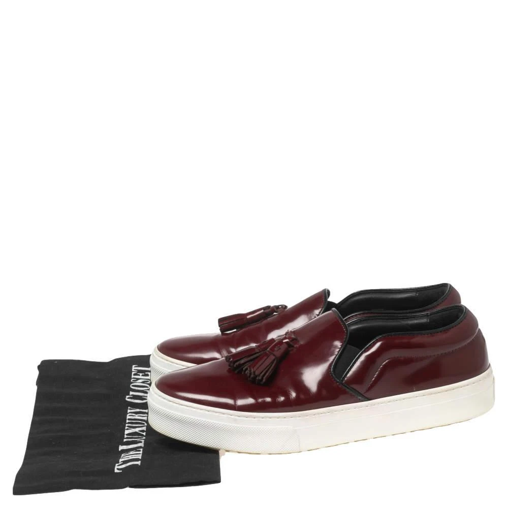 Celine Burgundy Leather Tassel Slip On Sneakers Size 37.5 商品