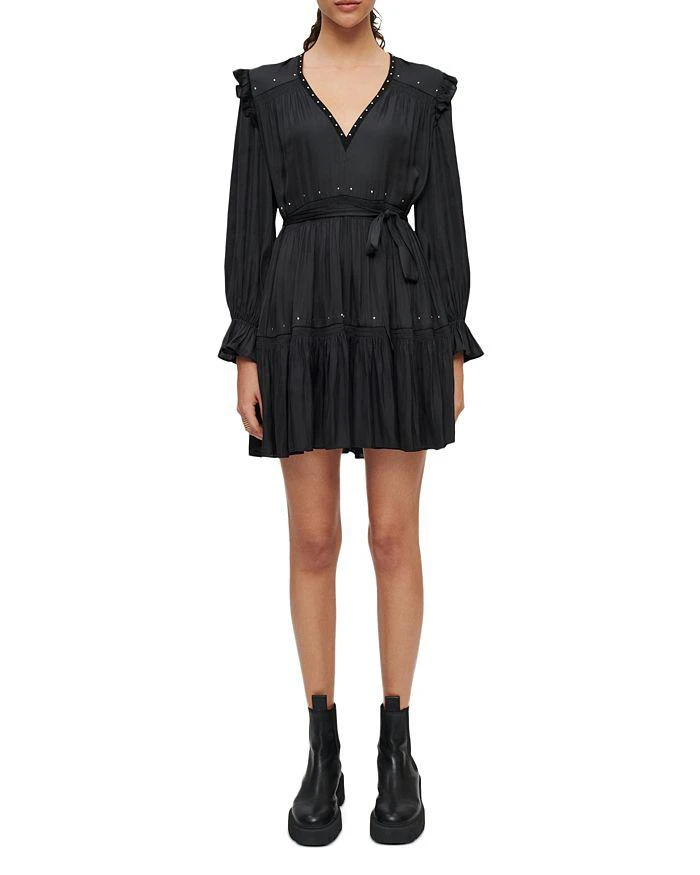商品Maje|Rinode Studded Flowy Dress,价格¥1545,第2张图片详细描述