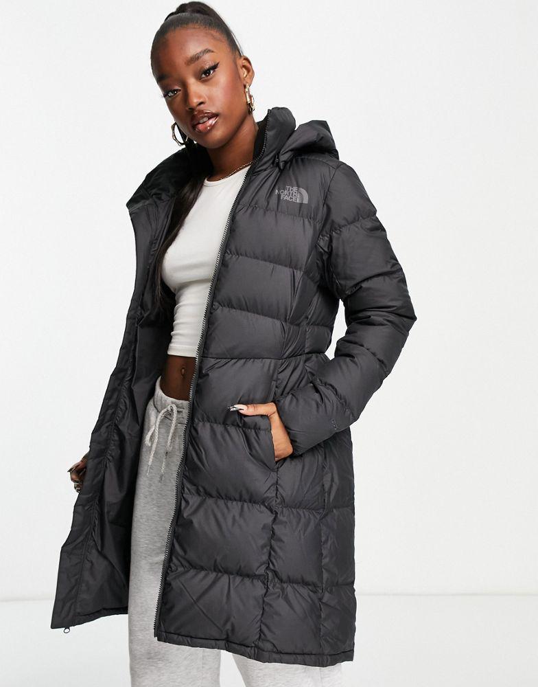 The North Face Metropolis hooded down parka coat in black商品第1张图片规格展示