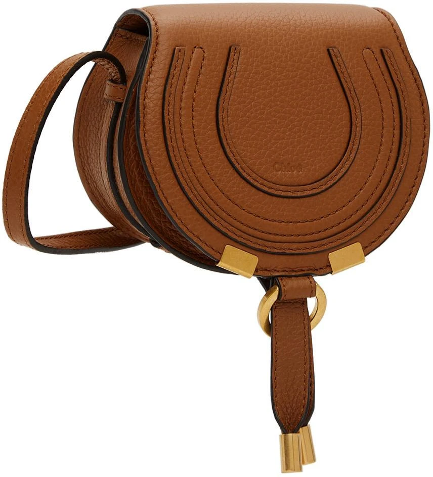 （瑕疵磨损）Tan Nano Marcie Saddle Bag 商品