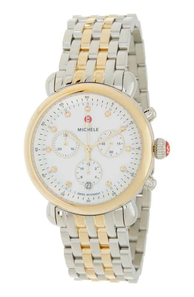商品Michele|Women's CSX Diamond Embellished Bracelet Watch, 38mm - 0.03 ctw,价格¥5614,第1张图片