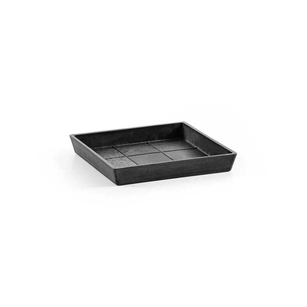 商品ECOPOTS|Square Plastic Flower Pot Saucer, Dark Grey, 7",价格¥92,第1张图片