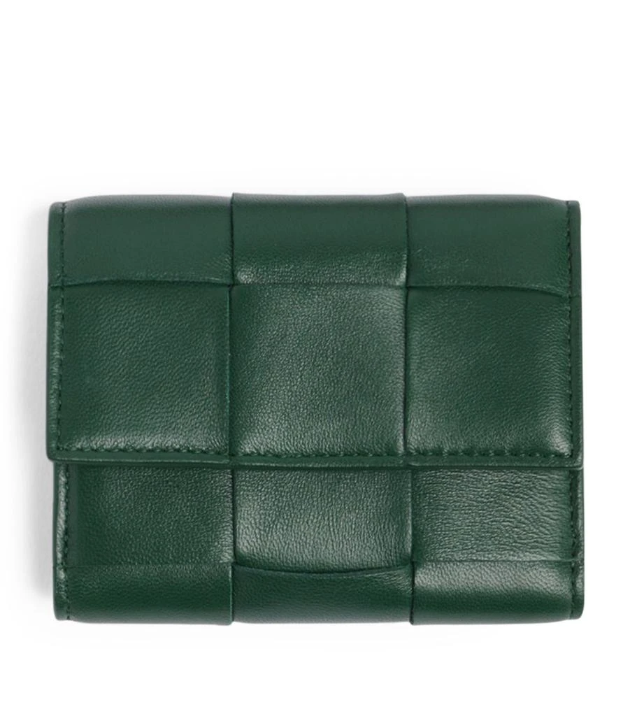 商品Bottega Veneta|Leather Intreccio Trifold Wallet,价格¥5397,第1张图片