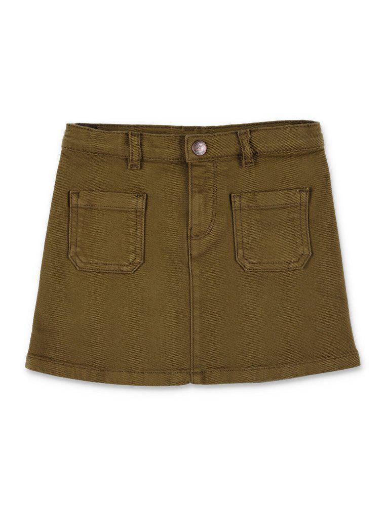 商品Bonpoint|Bonpoint	Logo Patch Denim Mini Skirt,价格¥480-¥481,第1张图片