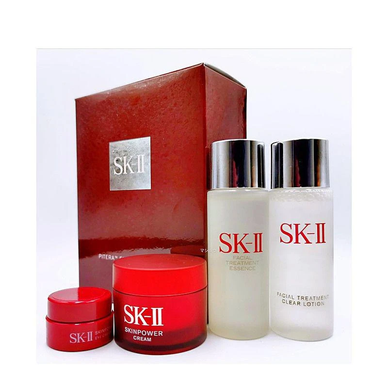 商品SK-II|【日本直购】SK-II护肤套装 清莹露30毫升+神仙水30毫升+新款面霜15克+眼霜2.5克 77.5毫升 滋润养护,价格¥562,第1张图片