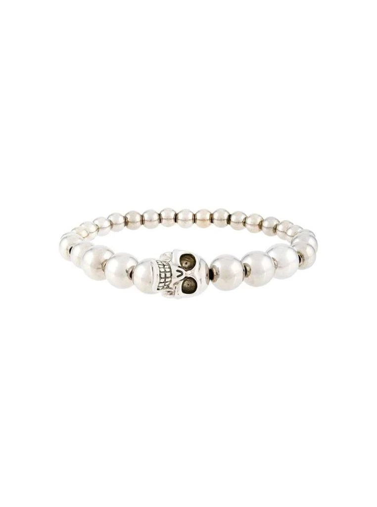 商品Alexander McQueen|Skull Silver Colored Brass Bracelet Man Alexander Mcqueen,价格¥1664,第1张图片