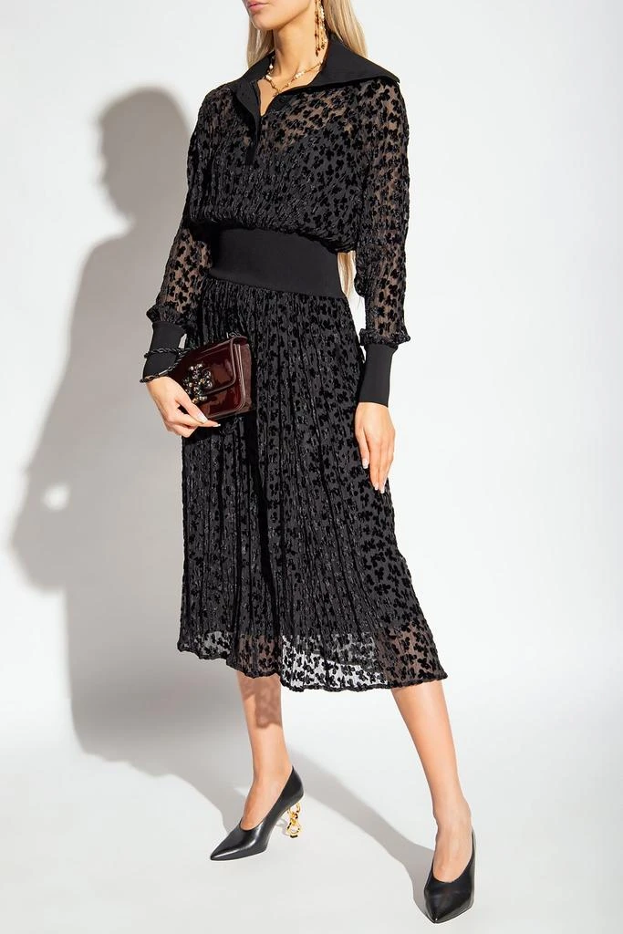 商品Tory Burch|Tory Burch Buttoned Collar Velvet Trimmed Dress,价格¥3007,第4张图片详细描述