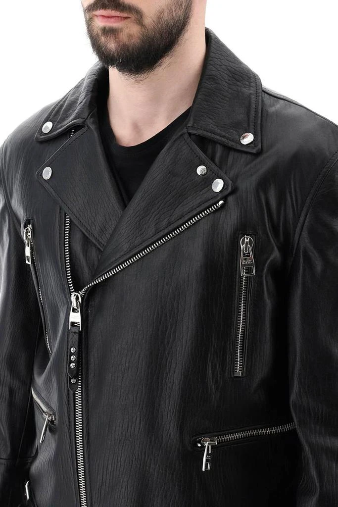 商品Alexander McQueen|Alexander mcqueen leather biker jacket,价格¥21436,第4张图片详细描述