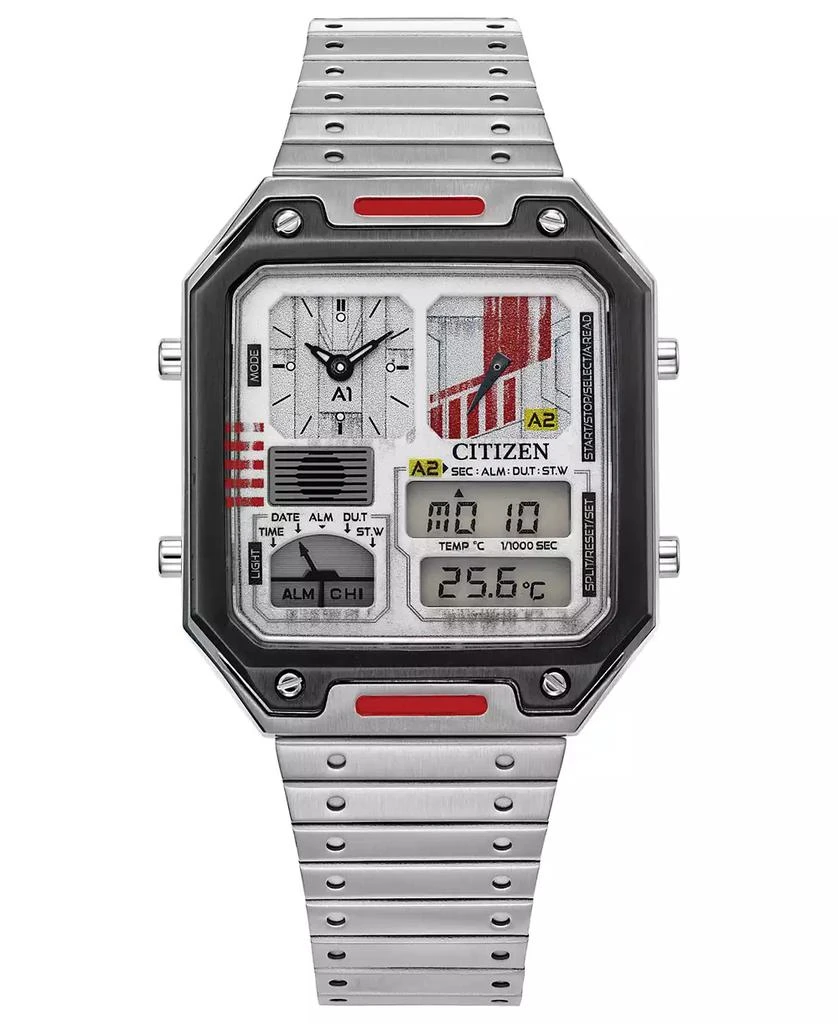 商品Citizen|Men's Star Wars Rebel Pilot Ana-Digi Stainless Steel Bracelet Watch 33mm,价格¥2872,第1张图片