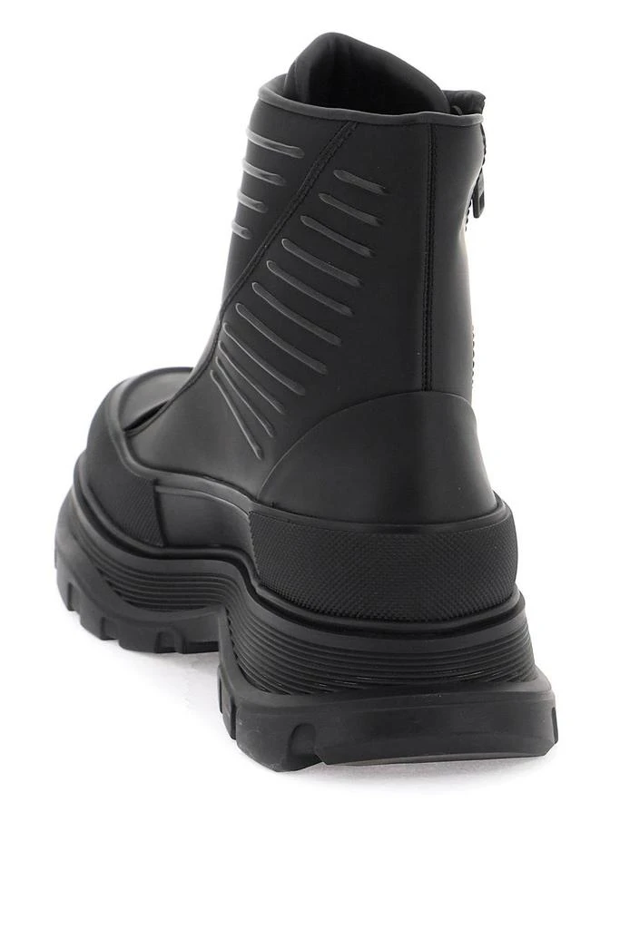 商品Alexander McQueen|Rubberized fabric Tread Slick ankle boots,价格¥4175,第2张图片详细描述