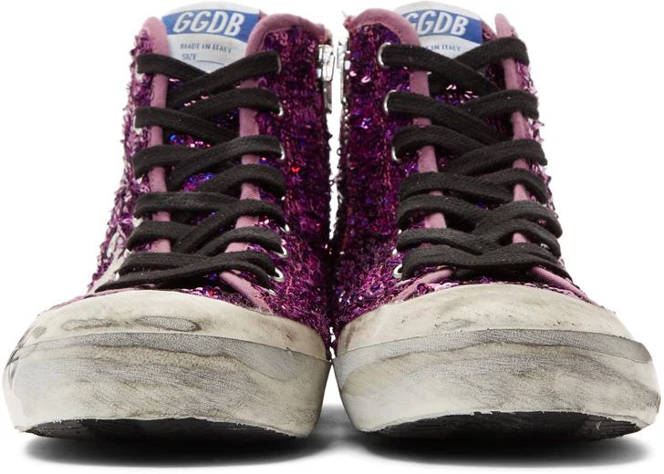 商品Golden Goose|Purple Sequin Francy Penstar Sneakers,价格¥4668,第2张图片详细描述