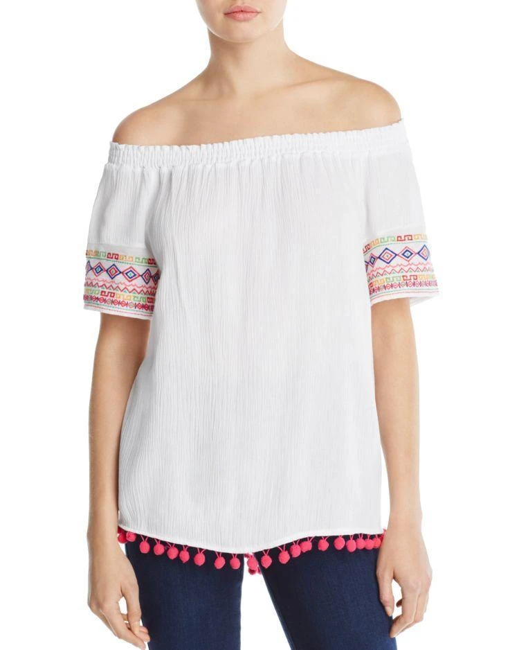 商品Kim & Cami|Embroidered Off-The-Shoulder Top,价格¥196,第1张图片