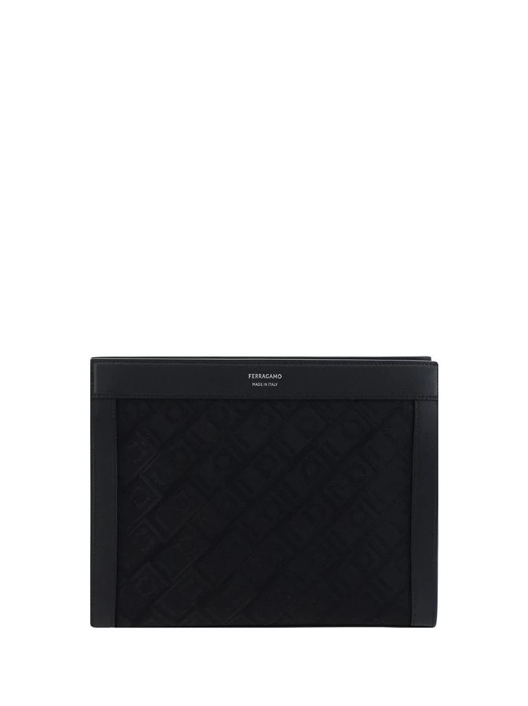 商品Salvatore Ferragamo|Ferragamo Jacquard Logo Printed Pouch,价格¥4205,第1张图片
