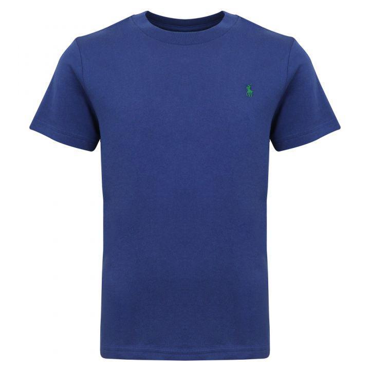 商品Ralph Lauren|Dark Blue Small Pony Logo Junior T Shirt,价格¥367,第1张图片