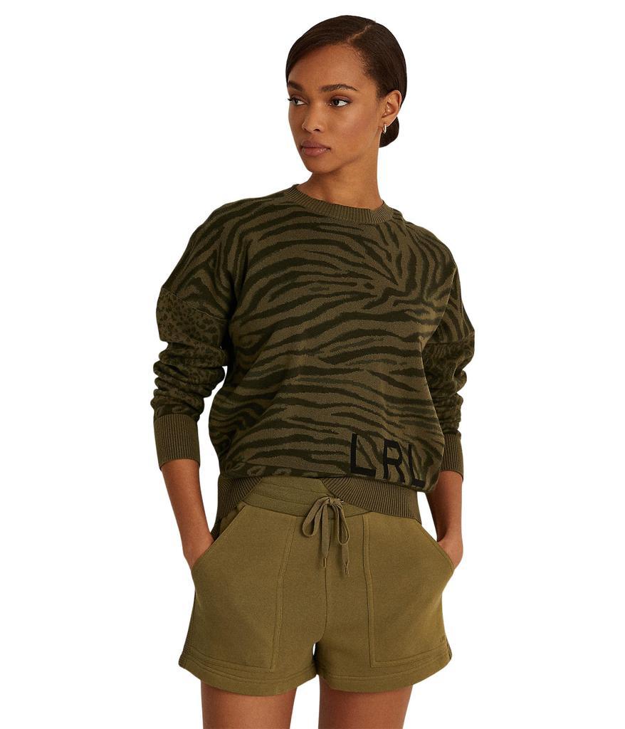 商品Ralph Lauren|Petite Zebra-Motif Cotton Sweater,价格¥1067,第1张图片