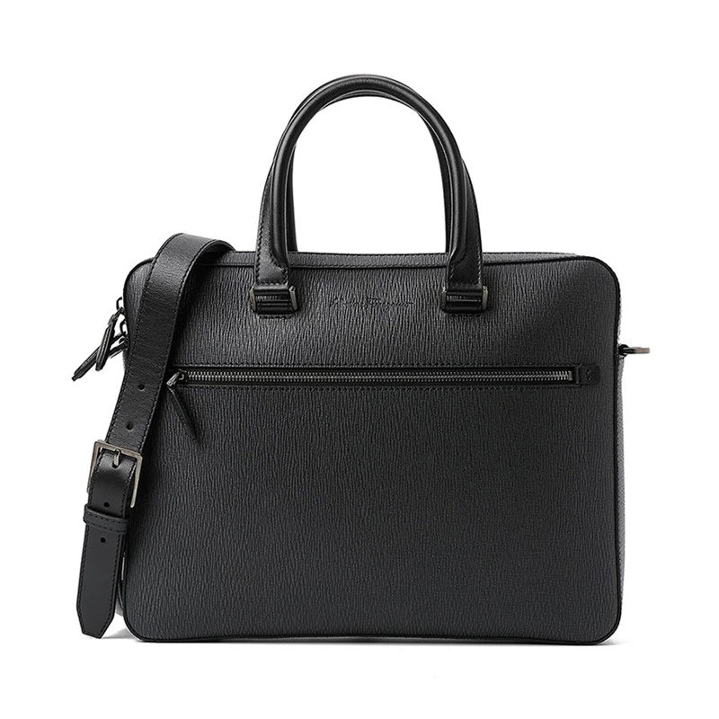 商品[国内直发] Salvatore Ferragamo|Salvatore Ferragamo 菲拉格慕 男士牛皮织物混纺单肩斜挎包 24-0458-670616,价格¥7217,第1张图片