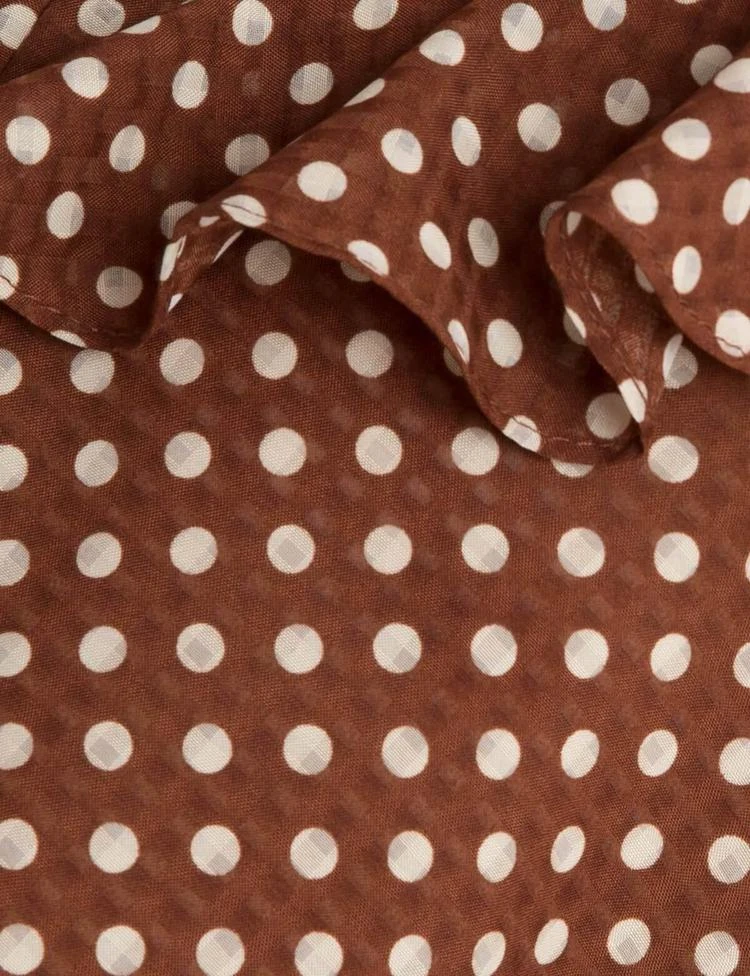 Ruffle Tie Polka Dot Blouse 商品