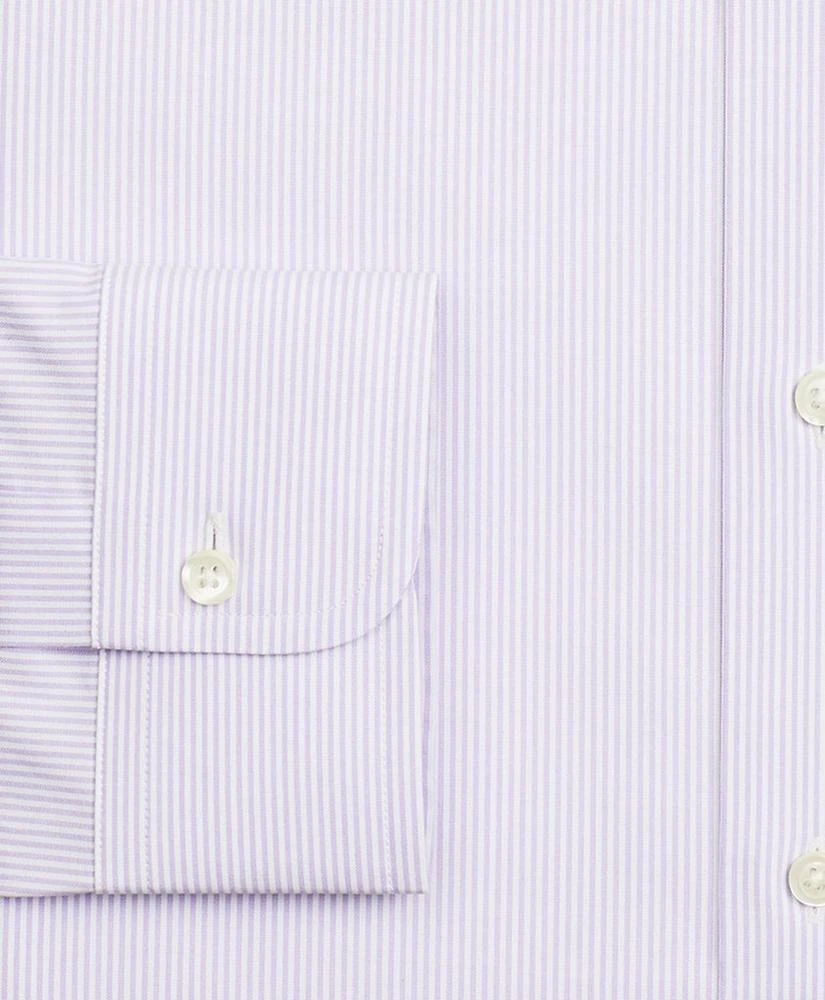 商品Brooks Brothers|Stretch Regent Regular-Fit  Dress Shirt, Non-Iron Poplin Button-Down Collar Fine Stripe,价格¥494,第3张图片详细描述