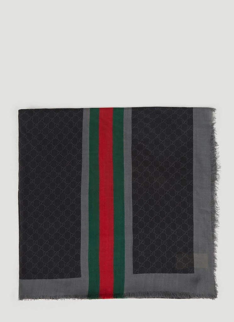 商品Gucci|GG Web Stripe Scarf,价格¥2997,第1张图片