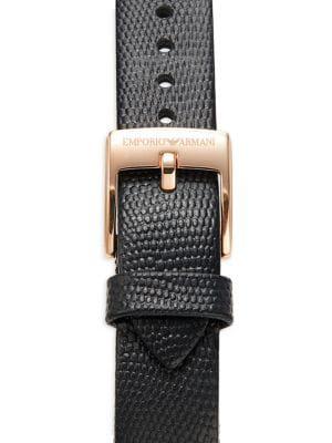 30MM Rose Goldtone Stainless Steel & Leather Strap Watch商品第4张图片规格展示