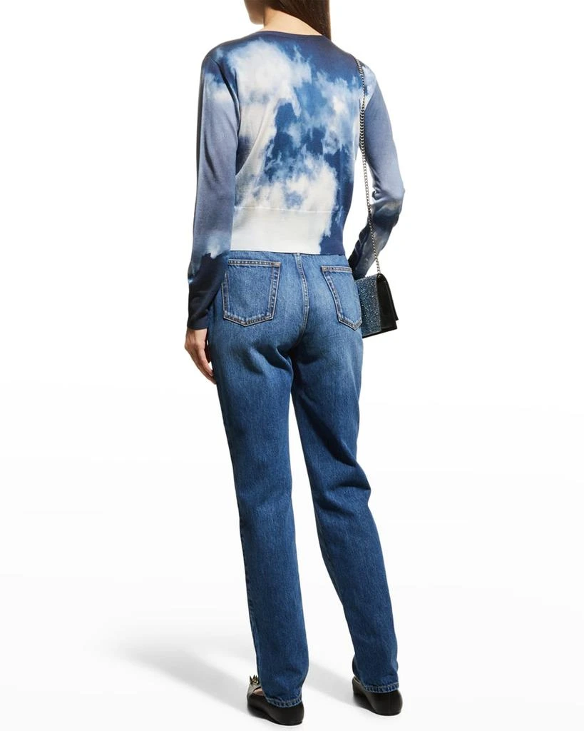 商品Alexander McQueen|Cloud Print Wool-Silk Crop Cardigan,价格¥2613,第4张图片详细描述