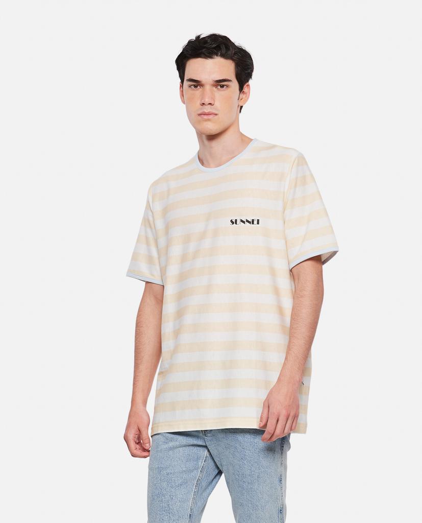 SUNNEI X BIFFI striped cotton t-shirt商品第1张图片规格展示