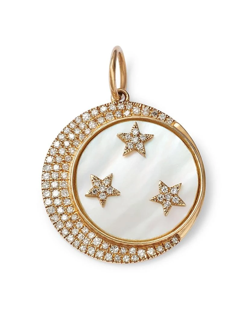 商品Nina Gilin|14K Yellow Gold Night Sky Diamond & Mother of Pearl Pendant,价格¥13613,第1张图片