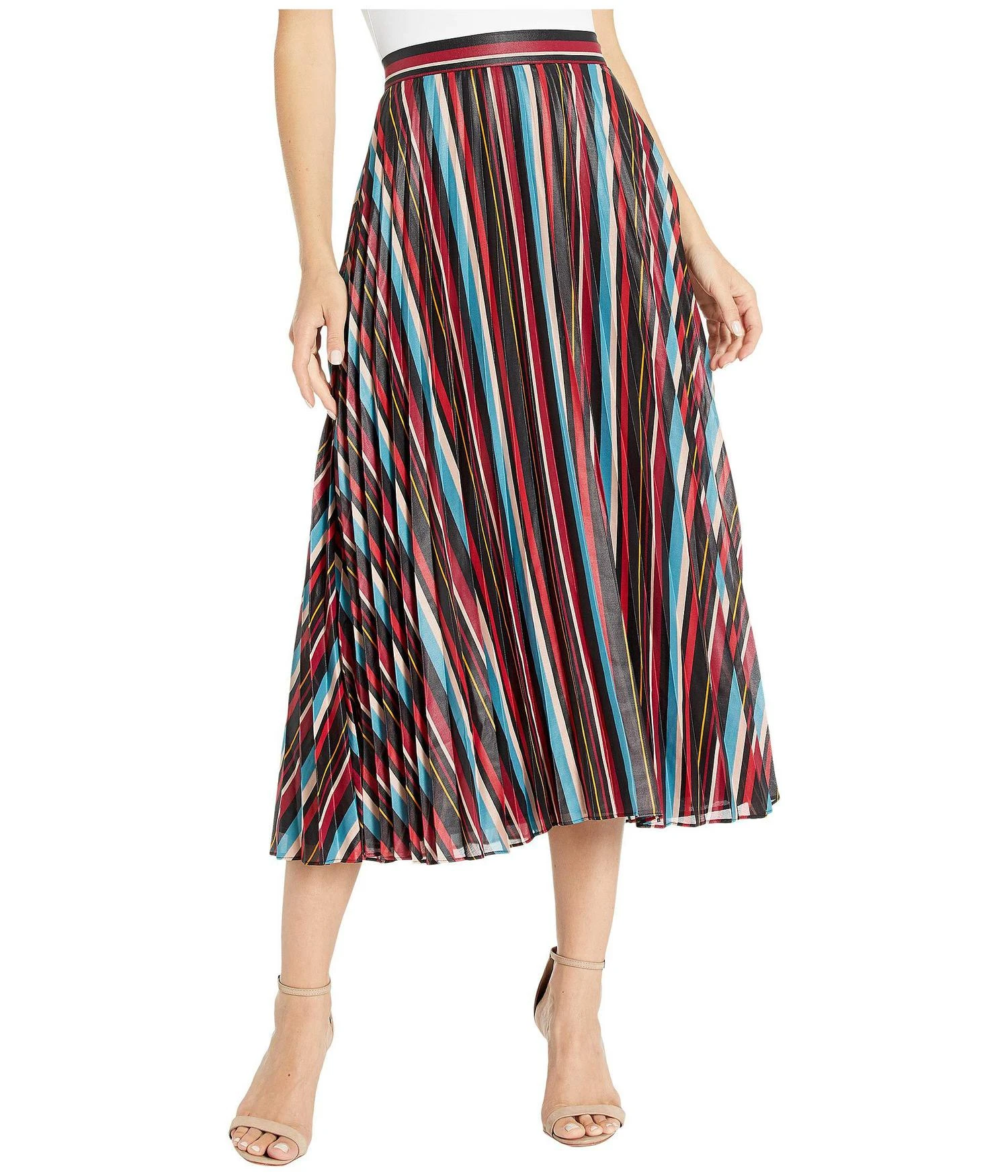 商品Juicy Couture|Lush Holiday Stripe Pleated Skirt,价格¥589,第1张图片