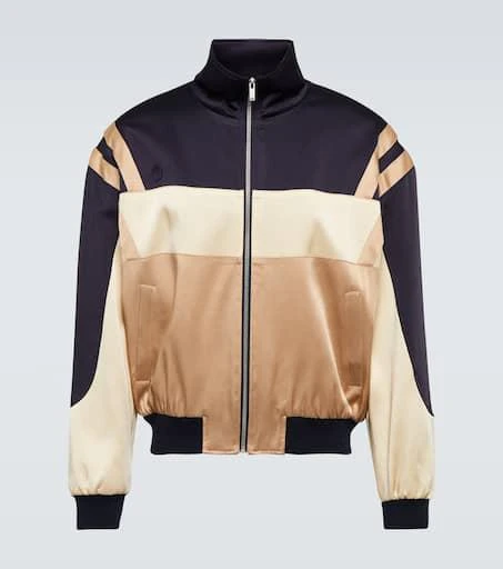 商品Yves Saint Laurent|Teddy绉纱缎布束腰夹克,价格¥27855,第1张图片