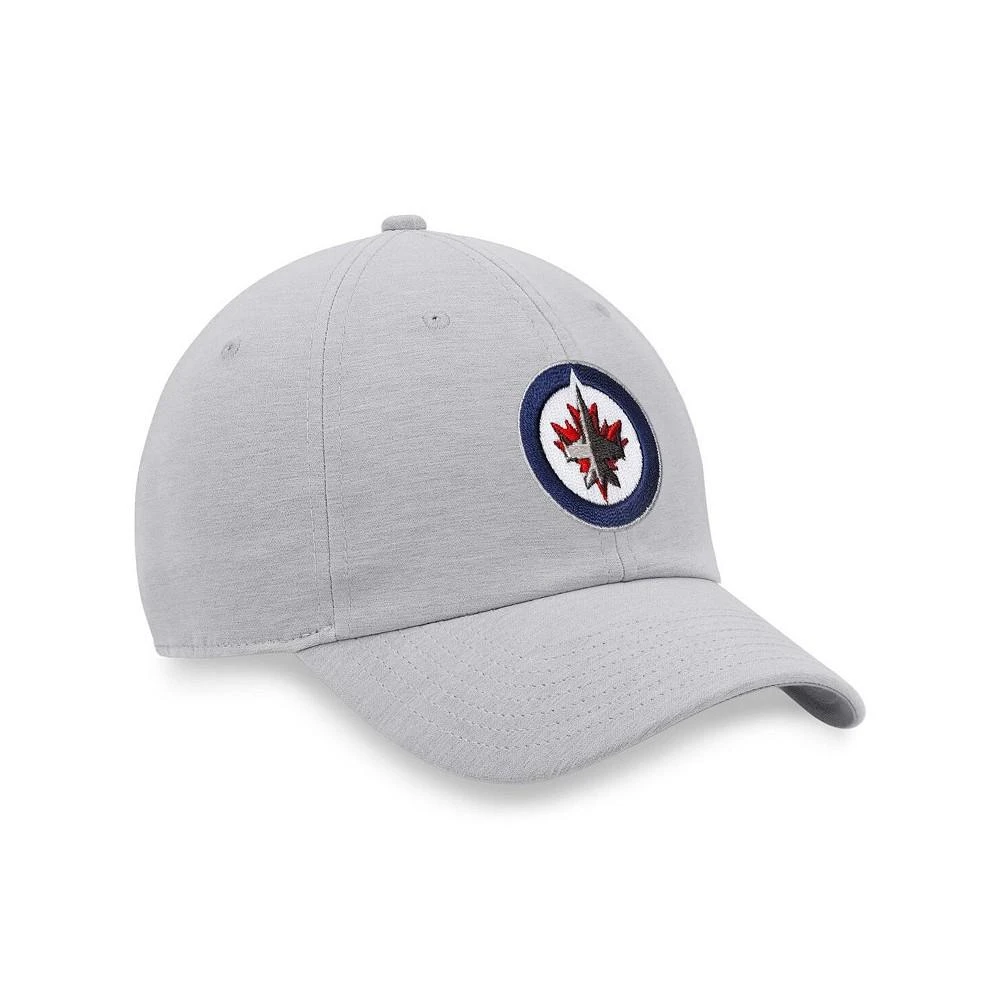 商品Fanatics|Men's Branded Heather Gray Winnipeg Jets Logo Adjustable Hat,价格¥167,第3张图片详细描述