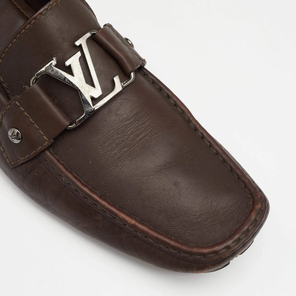 Louis Vuitton Brown Leather Hockenheim Slip On Loafers Size 43.5 商品