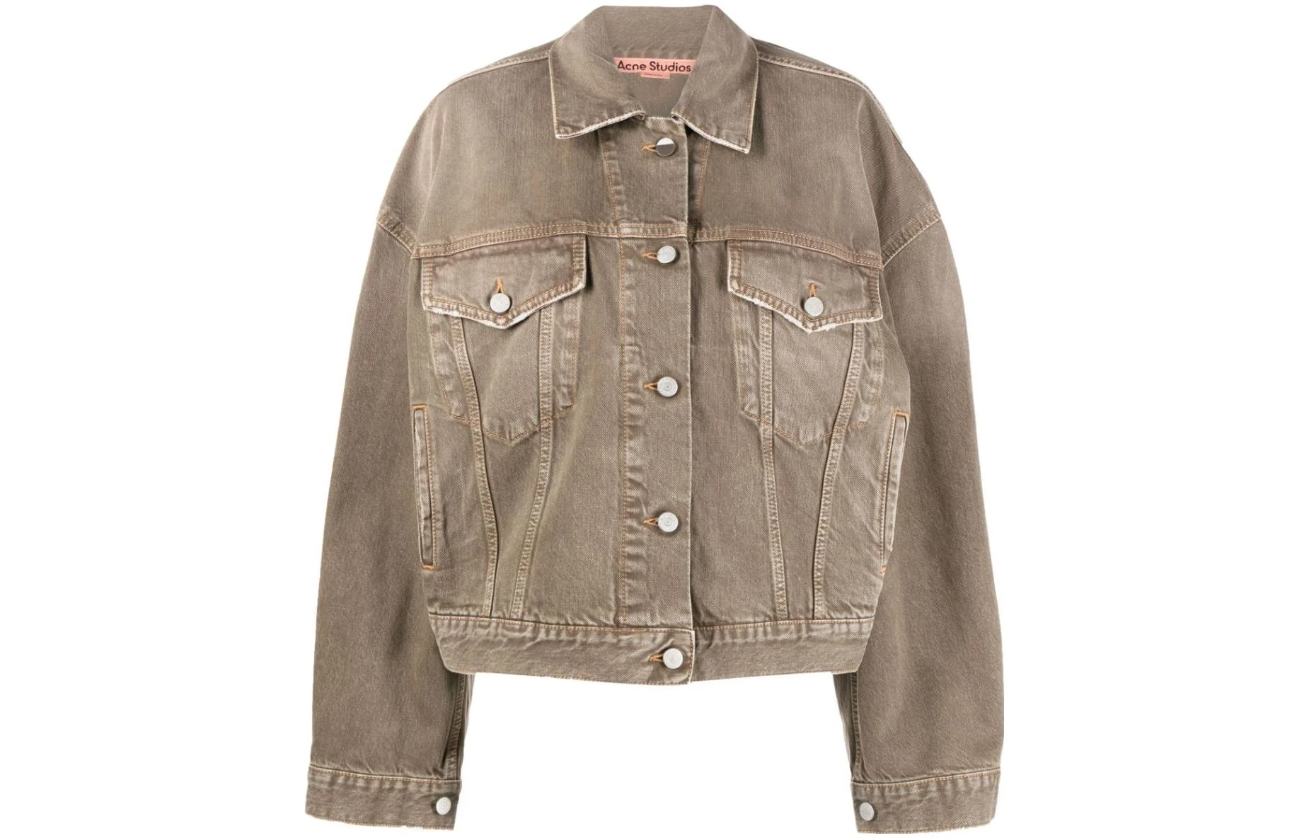 商品[国内直发] Acne Studios|FW23 丹宁系列 宽松单排扣牛仔外套 女款 棕色,价格¥3860,第1张图片