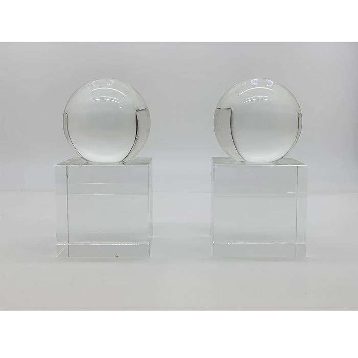 商品Tizo|Design Crystal Glass Block & Sphere Book End, Pair,价格¥1620,第2张图片详细描述