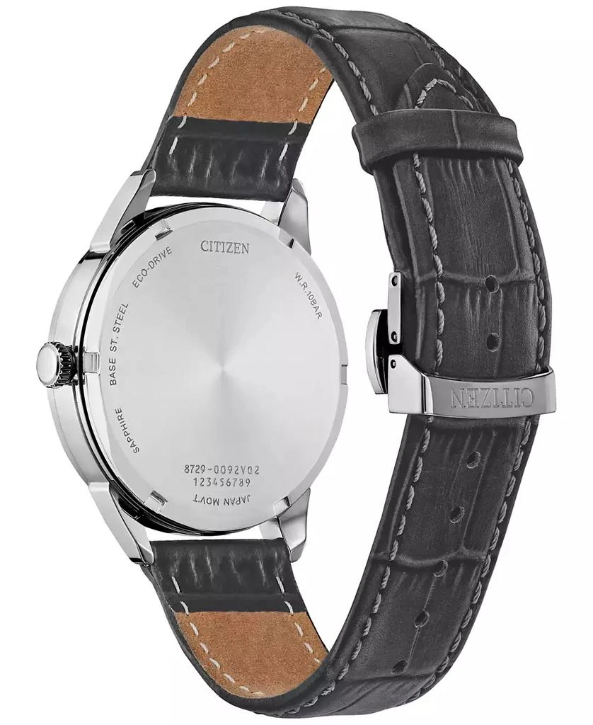 商品Citizen|Eco-Drive Men's Rolan Gray Leather Strap Watch 40mm,价格¥2259,第4张图片详细描述