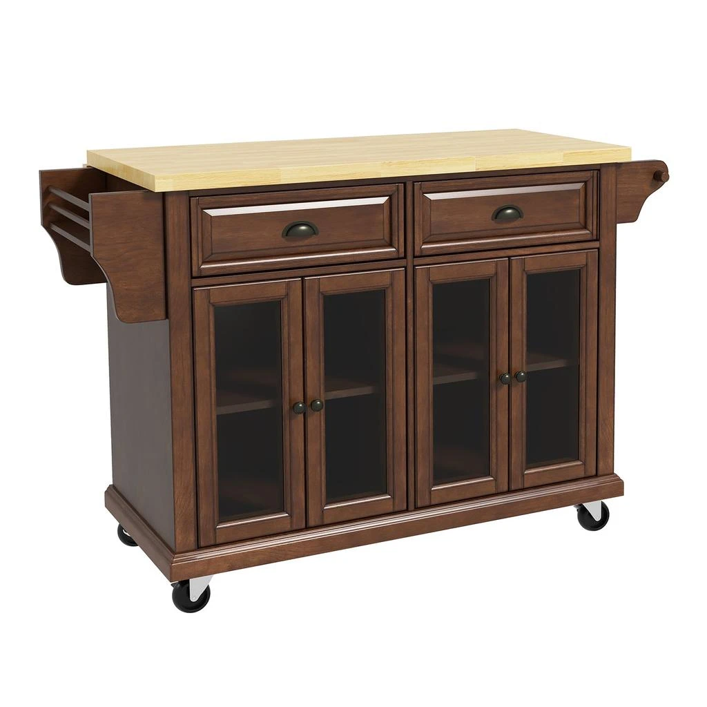商品Tina's Home|Taenarius 51.2"Wide Rolling Kitchen Island,价格¥3941,第2张图片详细描述