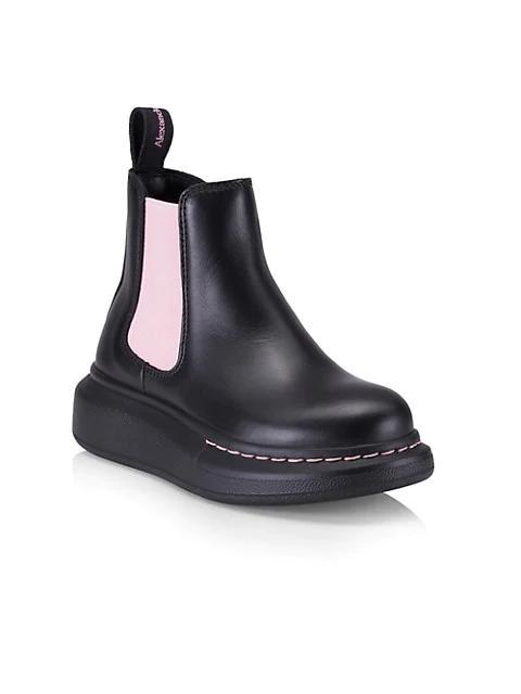 商品Alexander McQueen|Little Girl's & Girl's Leather Lug Sole Boots,价格¥1793,第1张图片