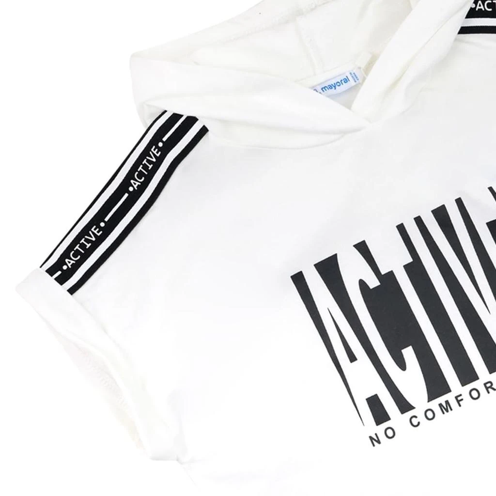 商品Mayoral|White Active Logo Hooded Dress,价格¥89,第2张图片详细描述