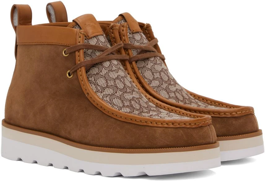 商品Coach|Tan Micro Signature Chukka Boots,价格¥974,第4张图片详细描述