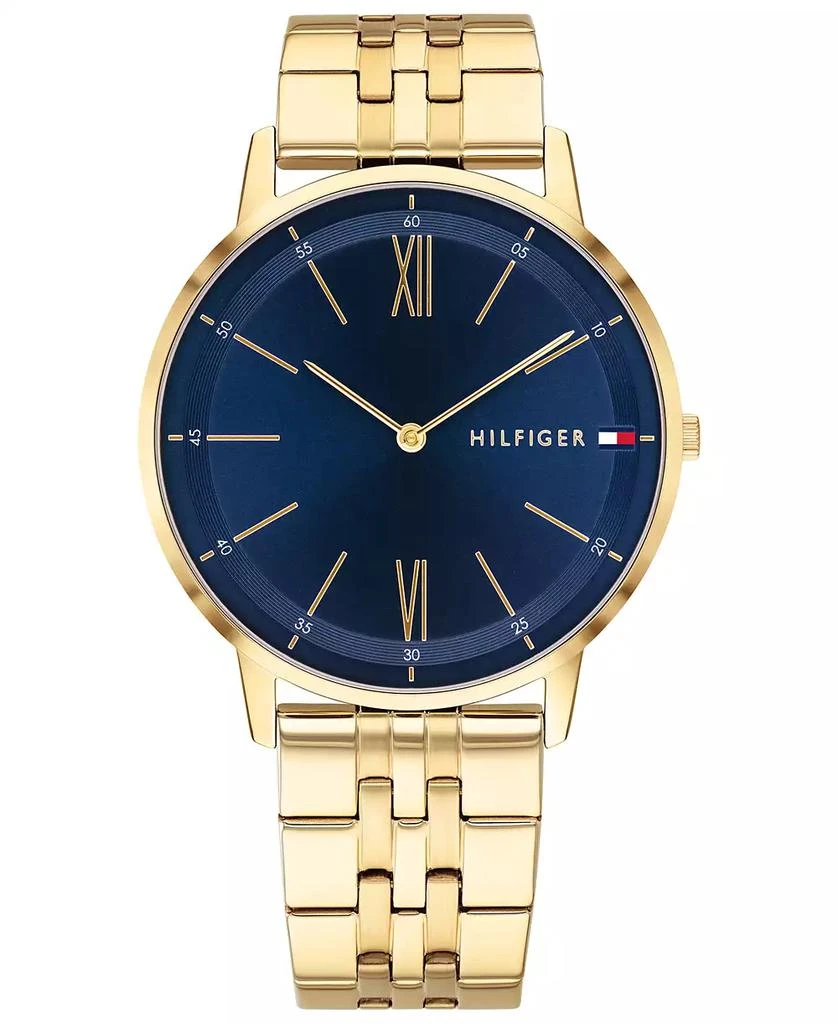 商品Tommy Hilfiger|Men's Gold-Tone Bracelet Watch 40mm,价格¥728,第1张图片