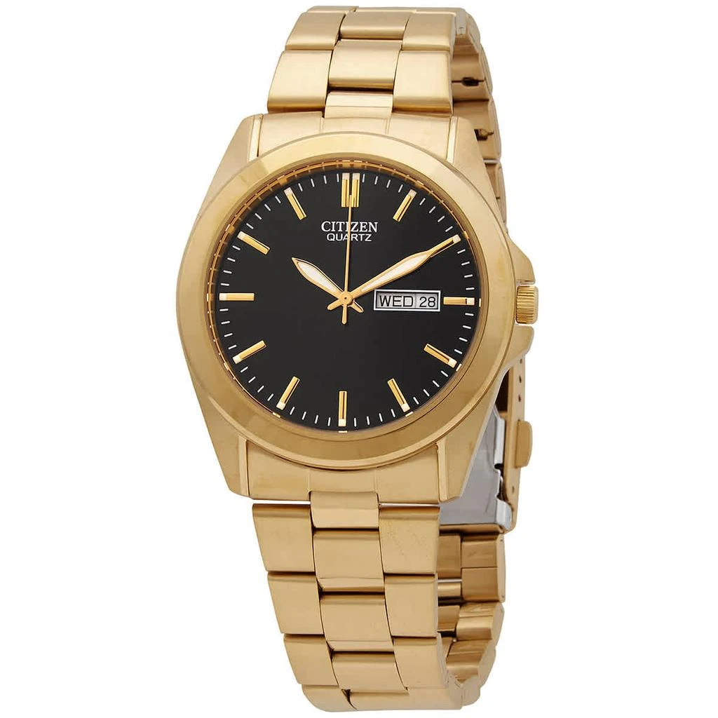 商品Citizen|Quartz Black Dial Yellow Gold-tone Men's Watch BF0582-51F,价格¥675,第1张图片