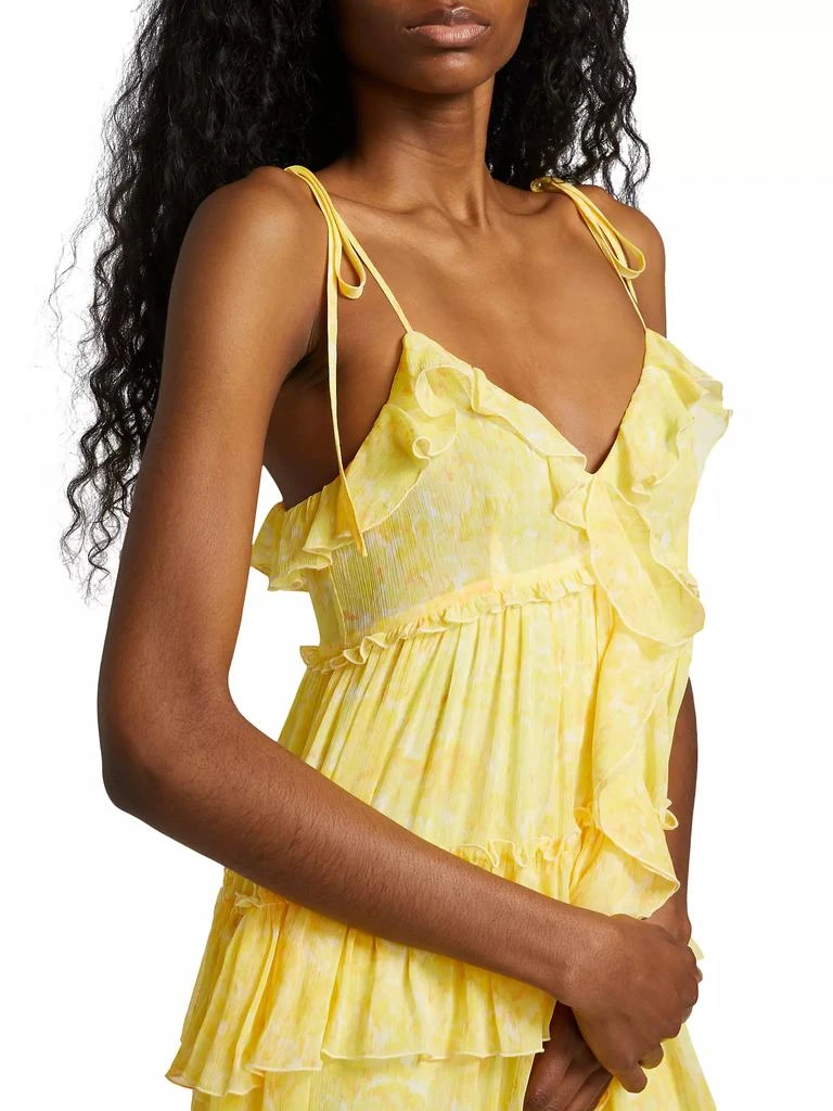 Fadrid Ruffle Chiffon Tiered Midi-Dress 商品