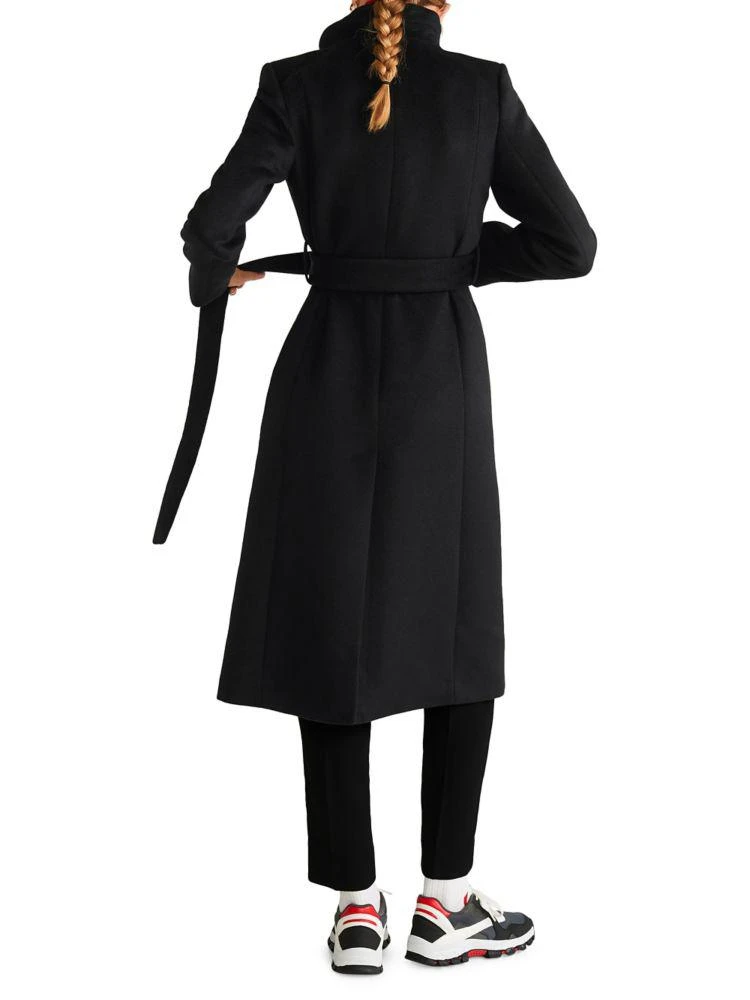 商品Mango|Unstructured Belted Wool-Blend Coat,价格¥1505,第2张图片详细描述