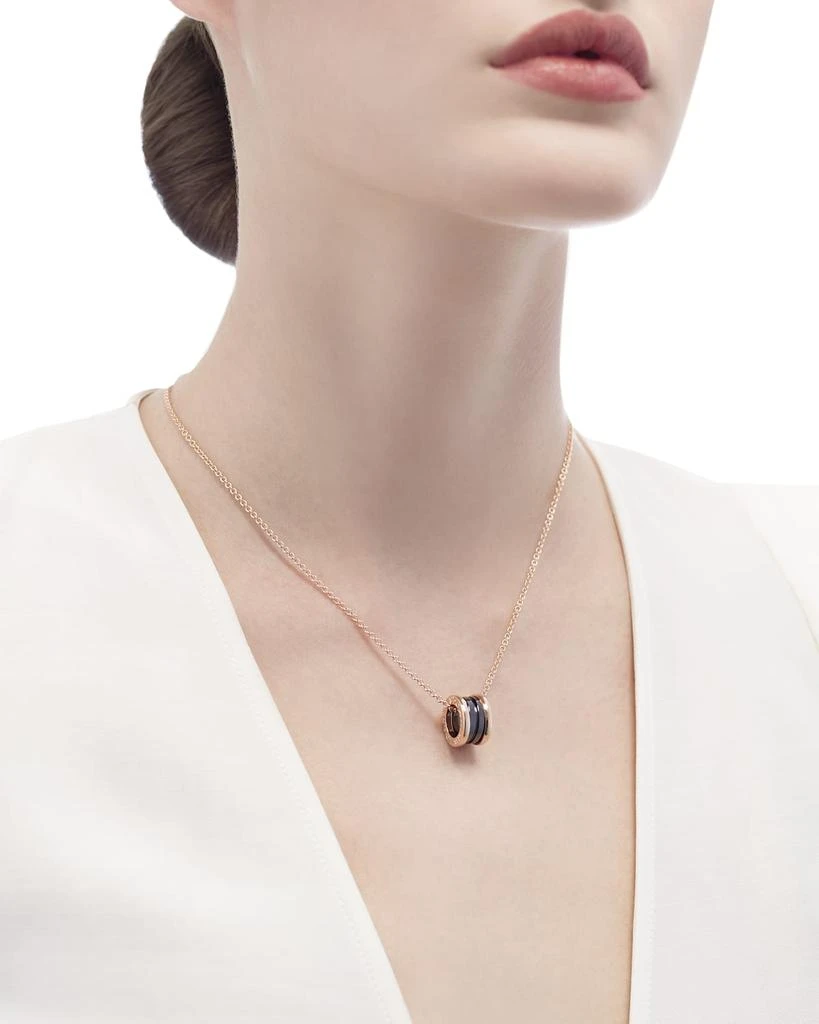 商品BVLGARI|B.Zero1 18k Rose Gold Black Ceramic Necklace,价格¥25497,第2张图片详细描述