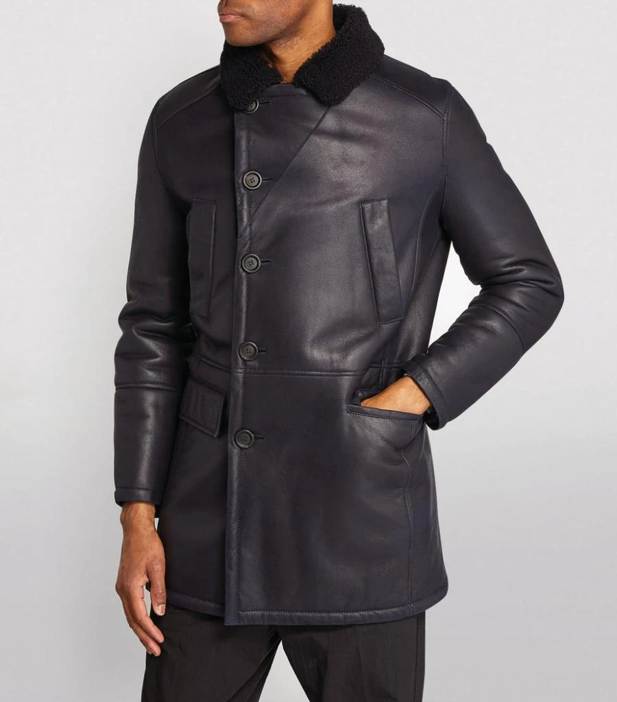 商品Yves Salomon|Lambskin Pea Coat,价格¥22386,第3张图片详细描述