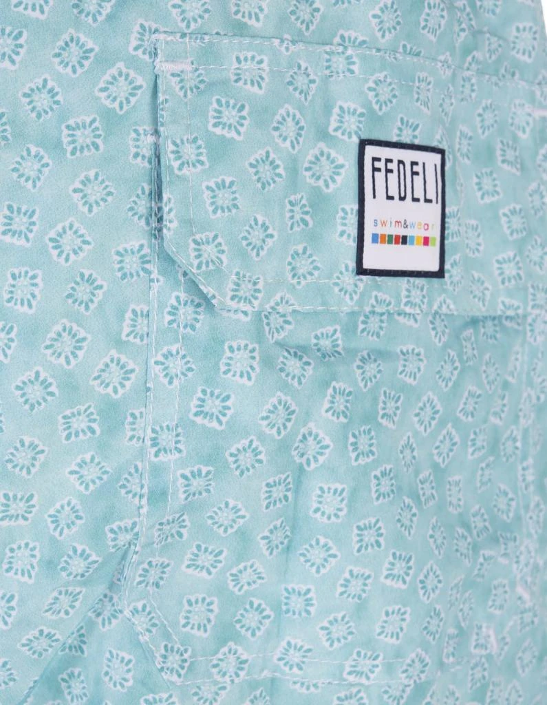 商品Fedeli|Men Swimsuit With All-over Fantasy Prints Light Blue,价格¥1212,第3张图片详细描述