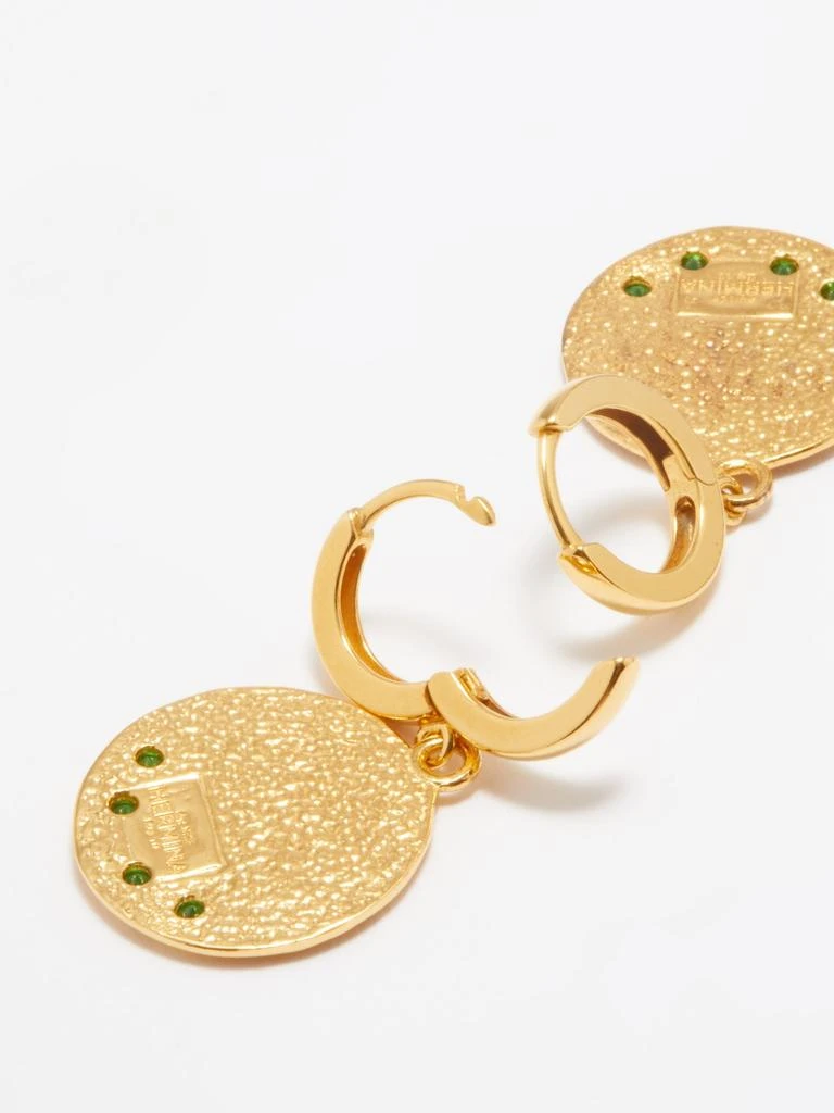 商品Hermina Athens|Kressida emerald & gold-vermeil hoop earrings,价格¥1448,第5张图片详细描述