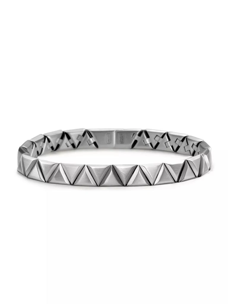 商品David Yurman|Faceted Link Triangle Bracelet in Sterling Silver,价格¥11239,第3张图片详细描述